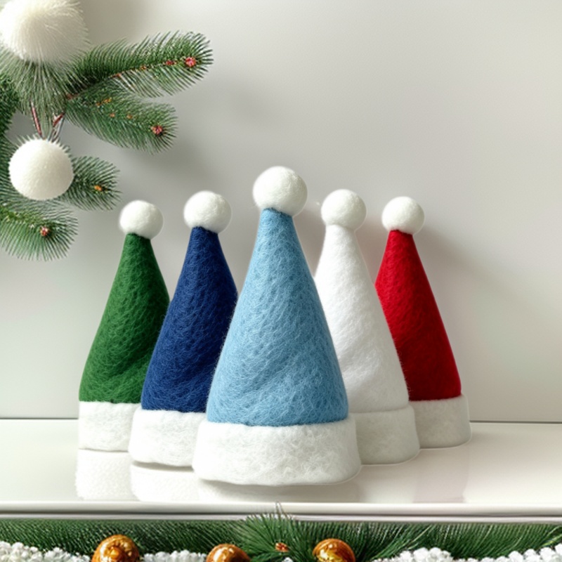 Mini sombrero de Navidad decoración sombrero de Navidad accesorios cubierta de cuchillo y tenedor de Navidad cubierta de cubierta