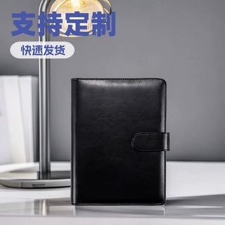 现货A5商务磁扣活页笔记本B5可拆卸皮面磁吸记事本礼盒套装LOGO