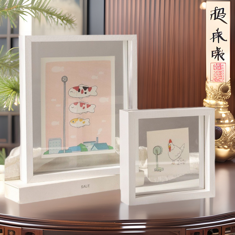 A4 picture frame double-sided photo frame table 7 inch 6 inch calligraphy frame ornaments calligraphy and painting creative jet simple display stand