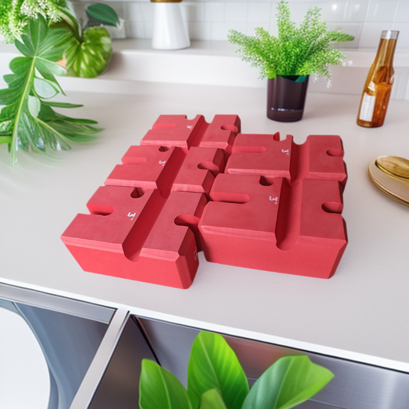 Factory direct supply of whole non-layered red EVA horizontal push brick double black stitching EVA yoga brick can be fixed color