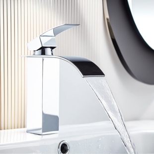 Faucet Bathroom Single Hole Hot and Cold Water Wash Basin Hot and Cold Bathroom Cabinet Waterfall Faucet