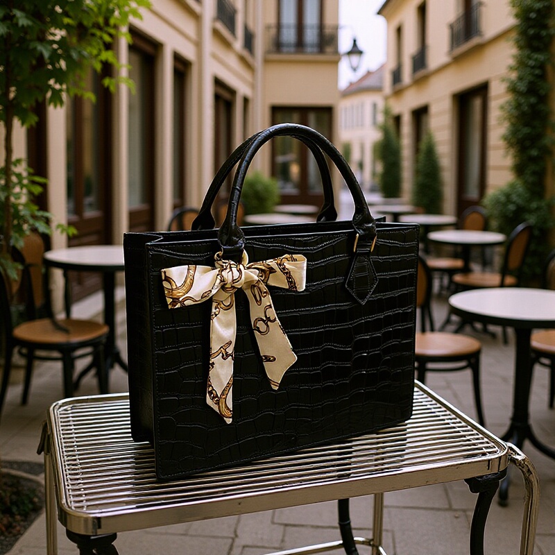 High-End Large-Capacity Handbag for Women 2026 New Fashion Simple Tote Bag Commuter Crocodile Pattern Women's Bag High-End Large-Capacity Handbag for Women 2026 New Fashion Simple Tote Bag Commuter Crocodile Pattern Women's Bag