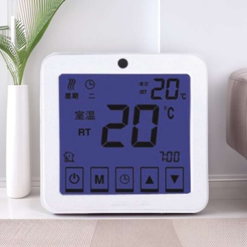 Manufacturer Supplies Central Air Conditioning Thermostat Electric Heating Switch Intelligent Digital Display Touch Screen Lcd Thermostat Panel