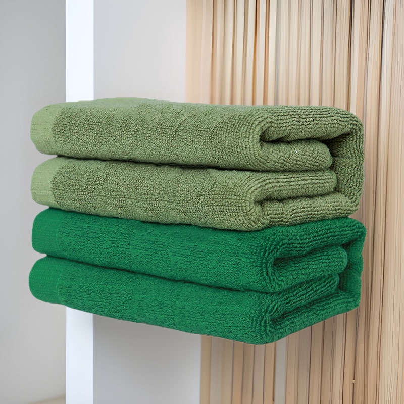 Thickened cotton towel absorbent face towel soft student dormitory pillow towel army green blue cotton gift wholesale