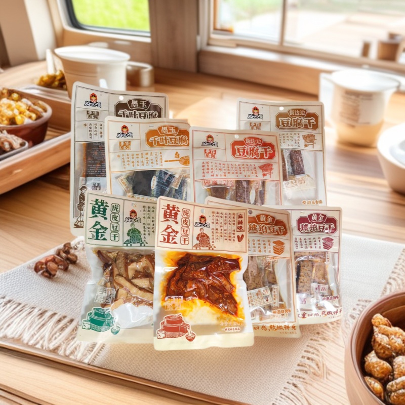 好巴食豆干墨玉千叶虎皮街边边豆腐干休闲零食便宜量大小吃批发