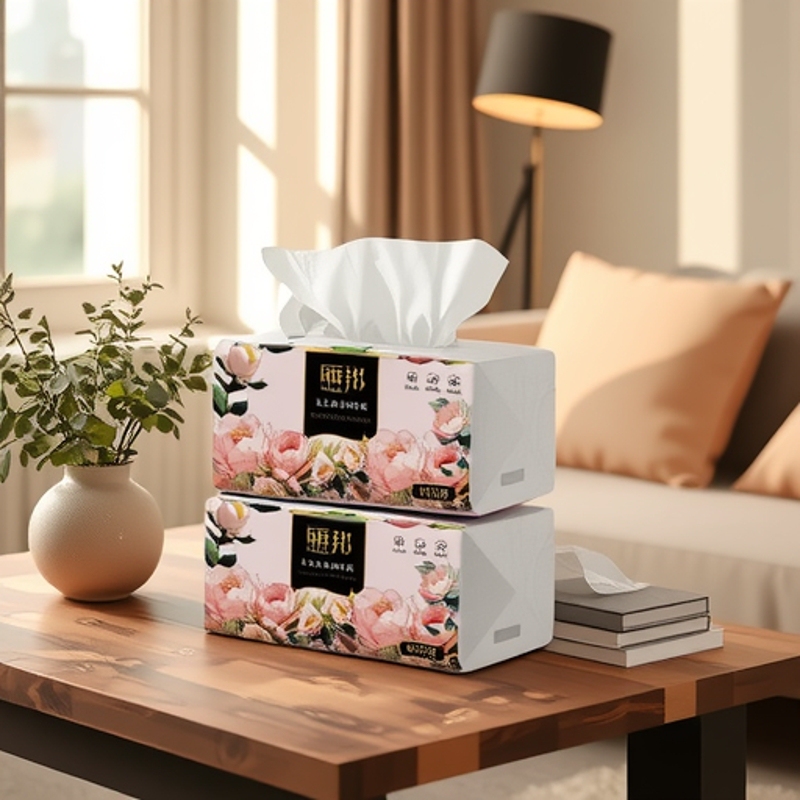 Libang embossed tissue paper with four-sided embossing, wholesale by the box, five-layer household napkins, student dormitory hand wiping tissue