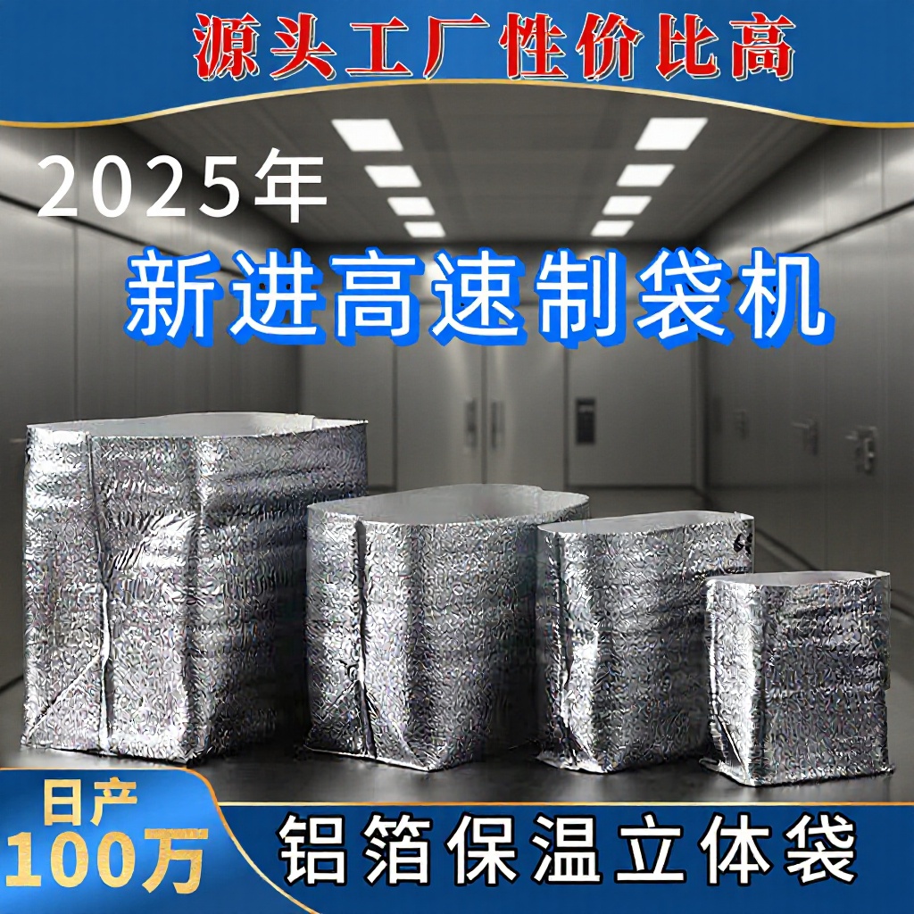 厂家批发一次性食品外卖保温袋加厚铝箔袋水果披萨冷链海鲜隔热袋