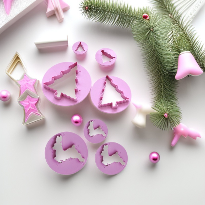 Venta caliente transfronteriza árbol de Navidad alelk molde de corte fondant galleta molde de corte traje hornear bricolaje Fuente de Suministro transfronterizo molde de galletas