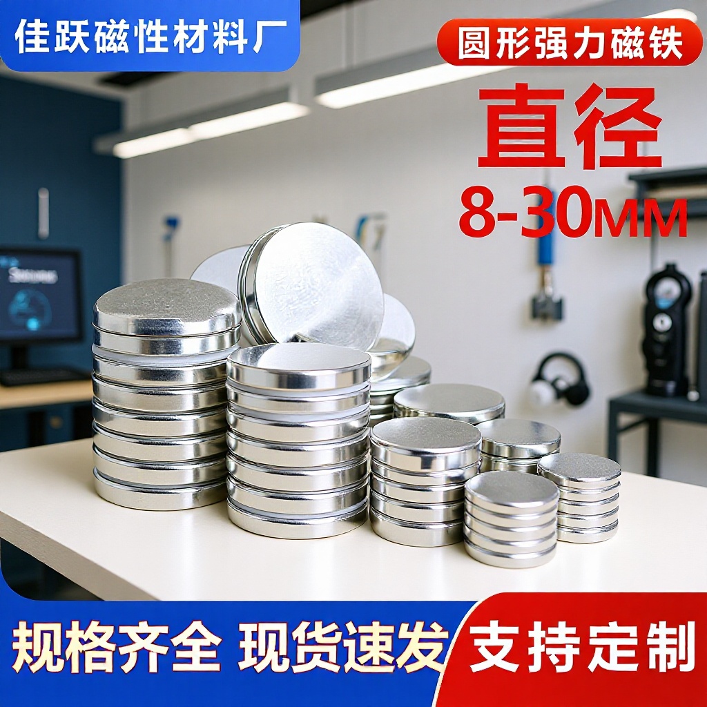 powerful round magnetic fridge magnet