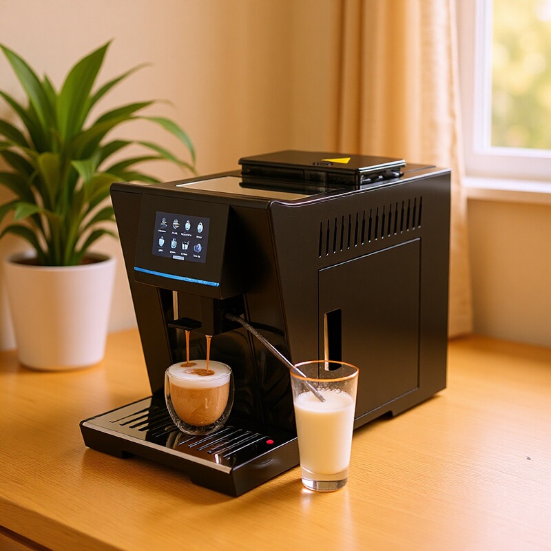 Foreign Trade Cross-Border Touch Screen Fully Automatic Coffee Machine Coffee Bean Grinding Espresso Machine Manufacturer Customization Foreign Trade Cross-Border Touch Screen Fully Automatic Coffee Machine Coffee Bean Grinding Espresso Machine Manufacturer Customization