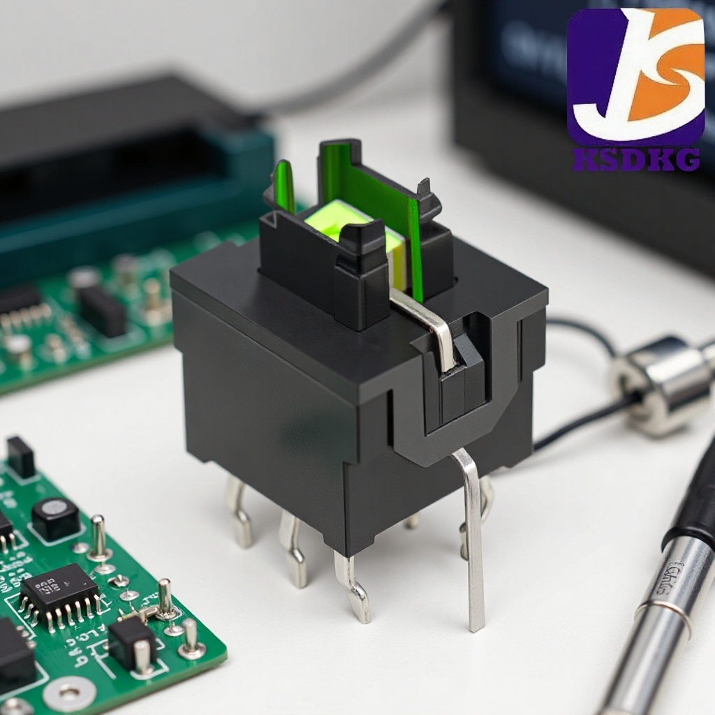 防水轻触开关 数码设备轻触按键开关 立式直插六脚带灯按键开关