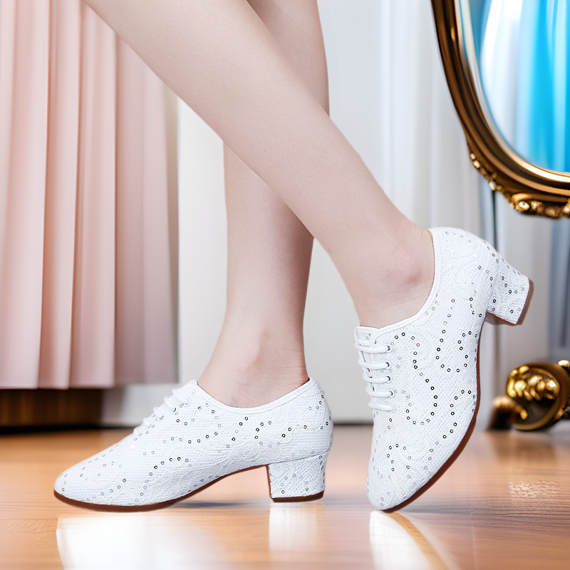 Cool Betty sequined mesh adult female modern dance square dance ballroom dance rubber sole sailor dance body dance shoes