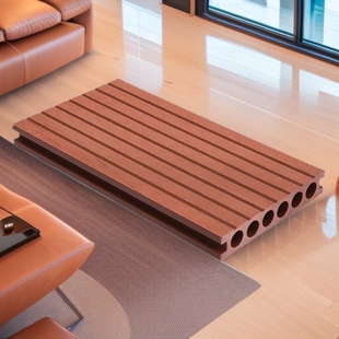 Wpc Plastic Wood Floor Round Hole Square Hole Solid 140*25 Fireproof, Anti-Corrosion and Waterproof Park Terrace Outdoor Wood