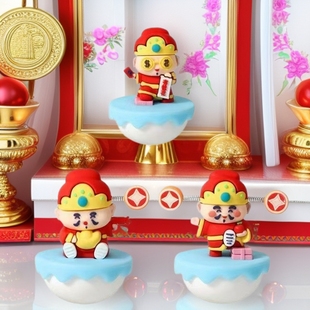 God of Wealth Figurine Decoration Office Workstation Car Interior Decoration Desktop Decoration Home Tumbler Cartoon