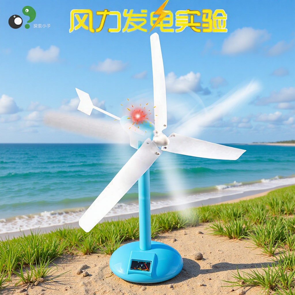 Juguete de Turbina Eólica para Niños, Modelo de Generador Hecho a Mano, Tecnología DIY, Venta al por Mayor