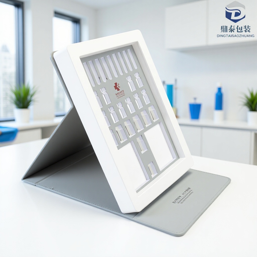 新款折叠皮质包装盒 护肤品动能素冻干粉包装皮盒 按摩精油包材