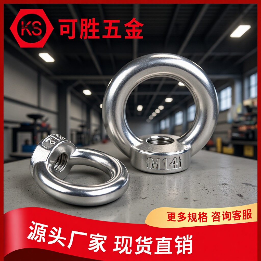 304不锈钢吊环螺母起重模具环形螺母国标M6M8M10M12M16M20