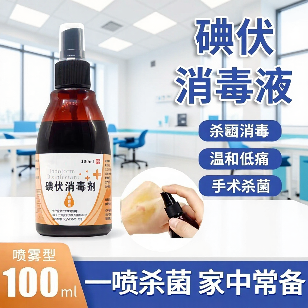 Iodophor Disinfectant Liquid for Disinfecting and Sterilizing Baby Skin Wounds, Cotton Swabs and Cotton Balls, Bottled Disinfectant Water