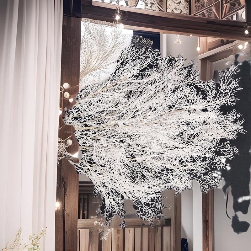 2022 new rime 2 wedding background decoration simulation flower simulation rime grass fog pine decorative painting wholesale