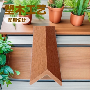 Plastic Wood Edge Banding Corner Line Edge Banding Strip Floor Ceiling Edge Banding Line Wood Wall Panel Skirting Waterproof Ecological Wood Board