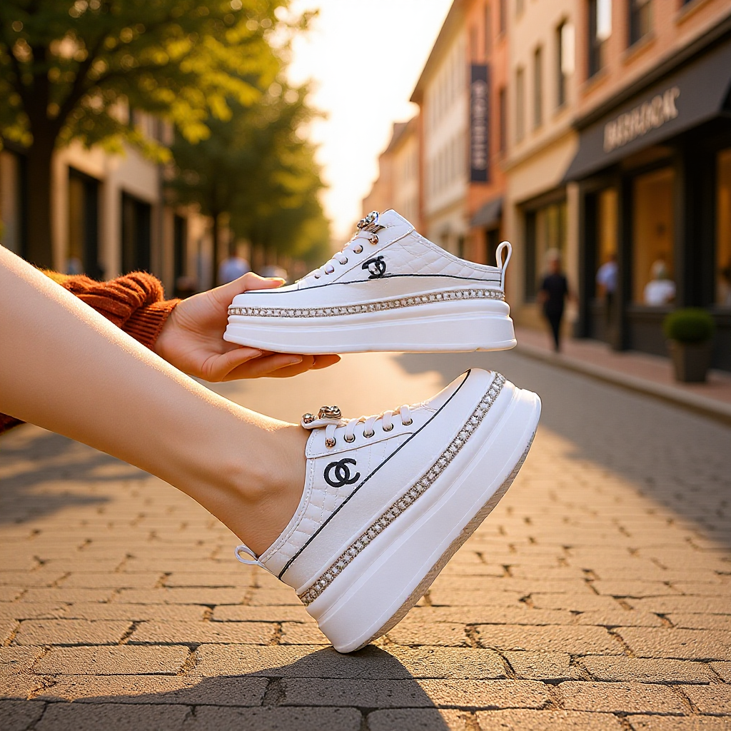 Cross-border Women's Shoes Summer New Year's Small CM Thick Bottom Platform Breathable Casual Baotou Half Slippers