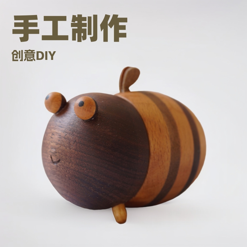 Madera abeja creativa palillo de dientes titular de regalo del hogar titular de dibujos animados lindo artesanía creativa decoración de escritorio