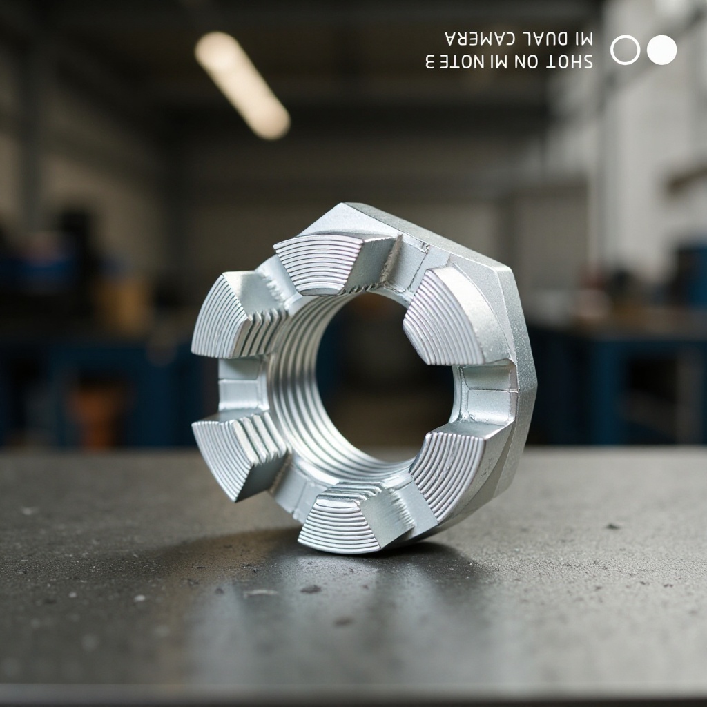 GB58M24*2镀彩锌开槽圆螺母开花螺母/槽型螺母花型螺母GB6180