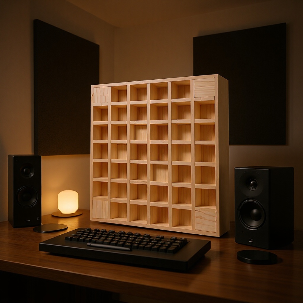 Guangzhou Pine Diffusion Panels in Stock Hifi Home Theater Recording Studio Auditorium Sound-Absorbing Panels Noise Reduction