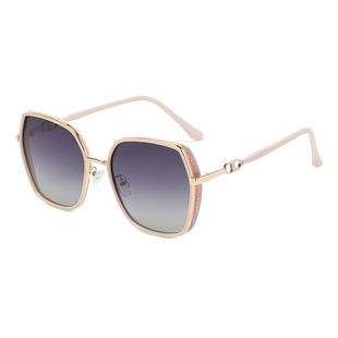 Fashion street shot sunglasses women's UV protection 2024 new trendy large frame slimming sunglasses high-grade glasses wholesale