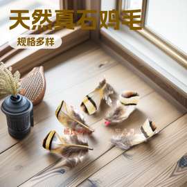 野鸡毛手工饰品服装辅料4-9公分天然真 石鸡毛