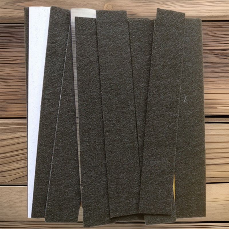定制黑白灰彩色自粘工业毛毡条批发防滑毛毡块防尘密封背胶毛毡垫