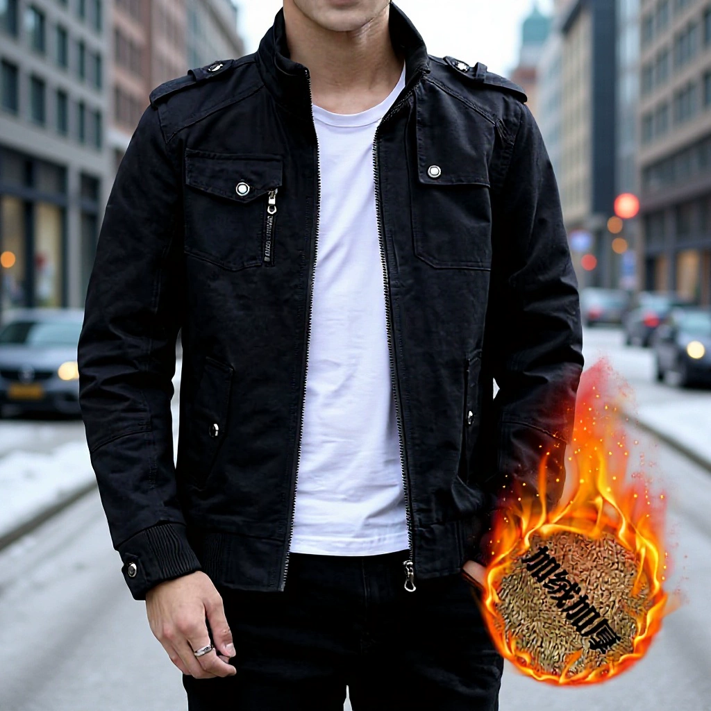 Прямые продажи с фабрики, зимняя одежда, утолщенная куртка на флисовой подкладке, мужская повседневная Молодежная рабочая одежда, куртка, зимняя куртка