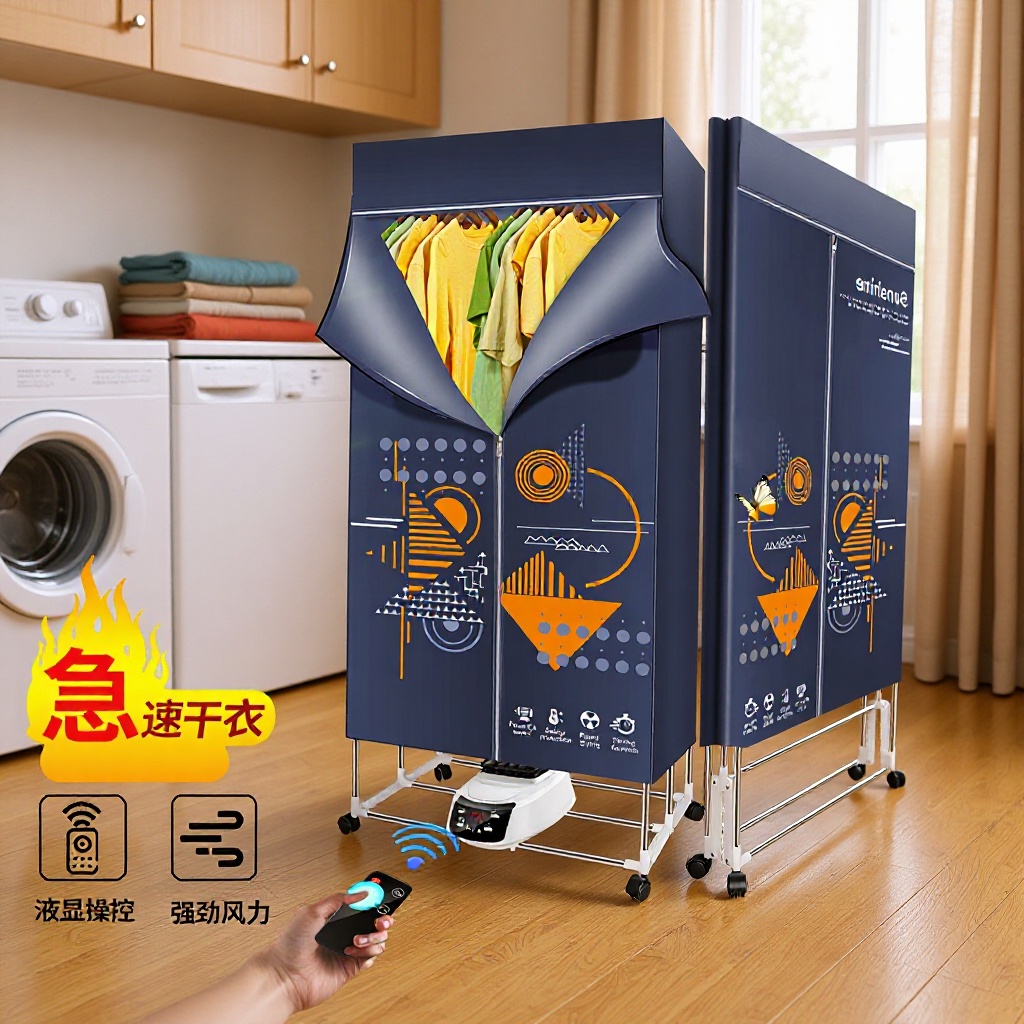 의류 건조기, 가정용 의류 건조기, 접이식 휴대용 다기능 온풍기, 공기 건조 온풍기