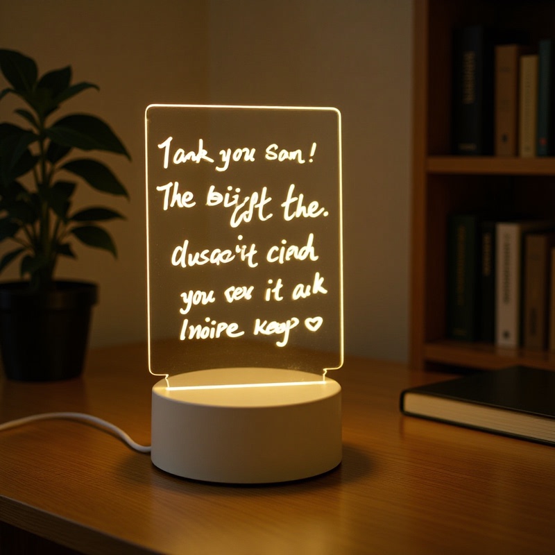 Cross-Border Popular Handwriting Board Night Light 3D Small Acrylic Erasable Luminous Message Board Small Light Led Small Led Light