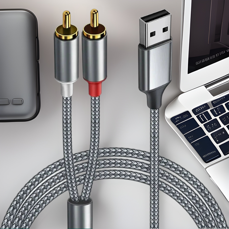 Audio adapter dedicated one-to-two lotus audio cable RCA computer host notebook audio speaker