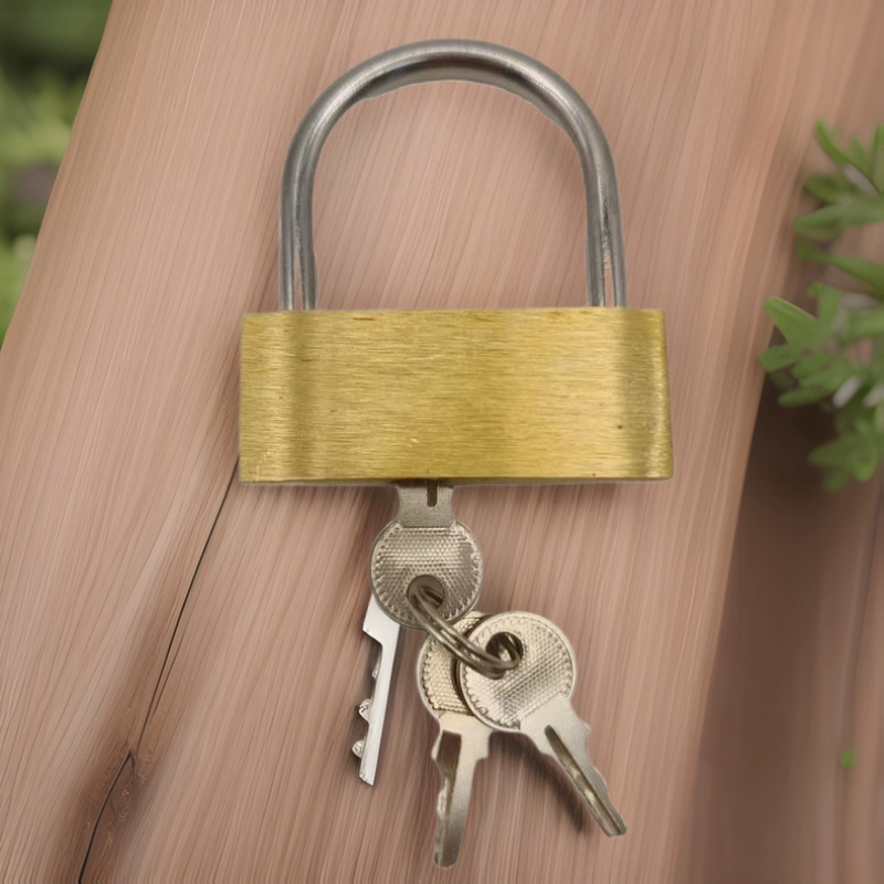 Тонкий бронзовый висячий замок латунный висячий замок с ключом