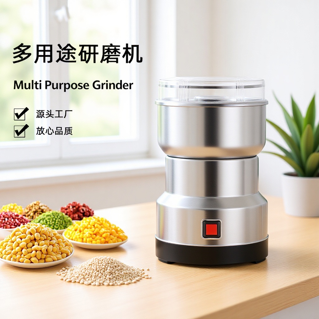 Small Grinder for Pepper and Sesame, Household Grinding and Powdering Machine, Medicinal Grain Grinder, Children's Food Processor