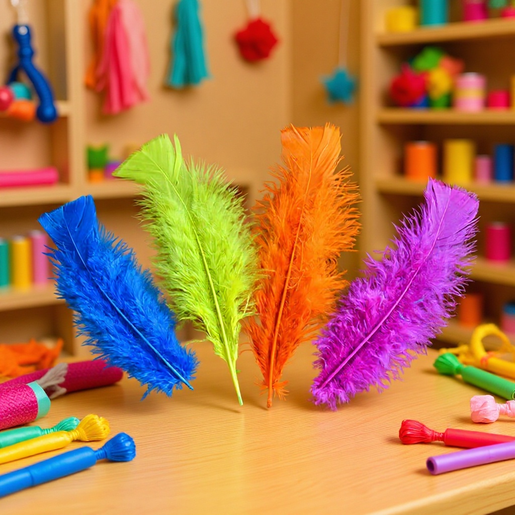 新款彩色鸵鸟羽毛平板羽派对房间氛围感道具装饰品工艺品DIY羽毛