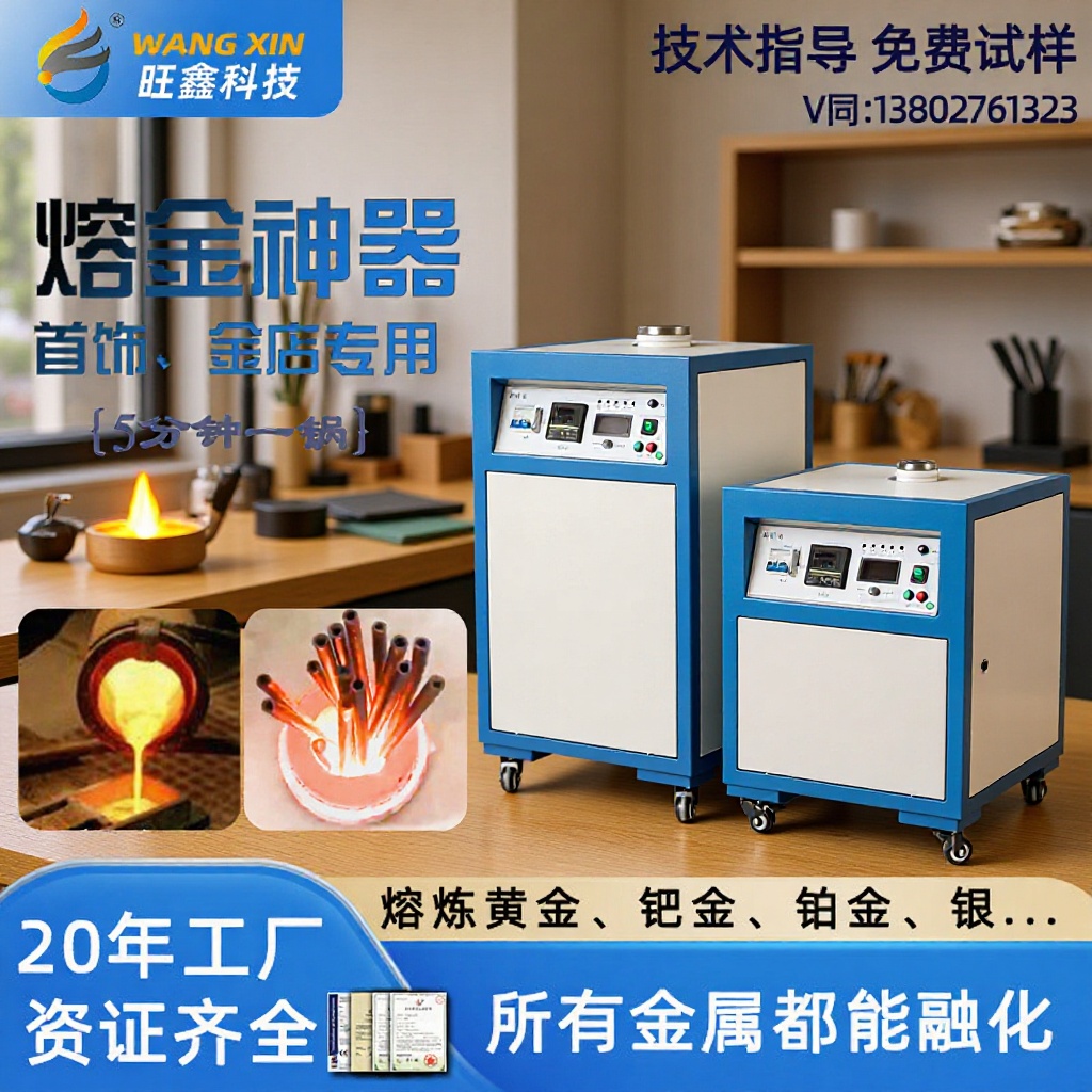 金银铜首饰打造炉熔金机熔金熔金机中高频感应加热机坩埚金属节能