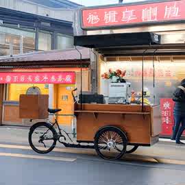 景区美食车夜市路边麻辣烫摆摊车小商品超市促销三轮展示自行车