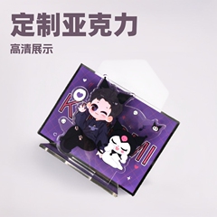 カスタムメイドのアクリル製人形スタンド、アニメキャラクターコンビネーション、ダブルインサートオーナメント、スター提携テーブルカード、漫画ディスプレイカード