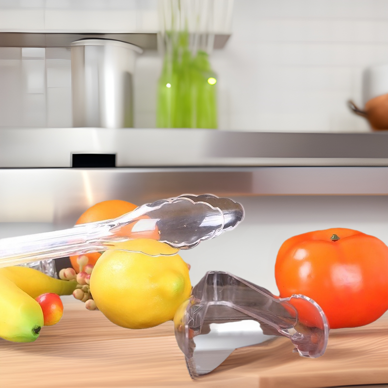 Clip de comida de acrílico clip de comida caliente picante clip de pan clip de pastel clip de comida transparente 22,5/30cm