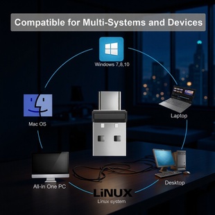 Cross-Border Usb-C Virtual Mouse Anti-Sleep Automatic Cursor Movement Anti-Computer Lock Screen Jitter Office Artifact