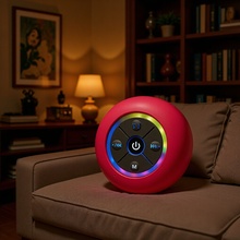 无线蓝牙连接LED防水大吸盘音箱 收音插卡免提车载礼品批发迷你音