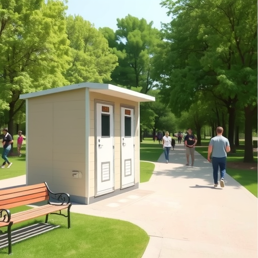 Microbial public bathroom mobile toilet factory outdoor public toilet ecological mobile toilet water flushing