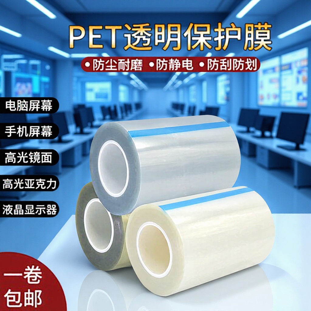 单层PET亚克力金色防静电保护膜数码电子屏幕防刮花耐高温不残胶