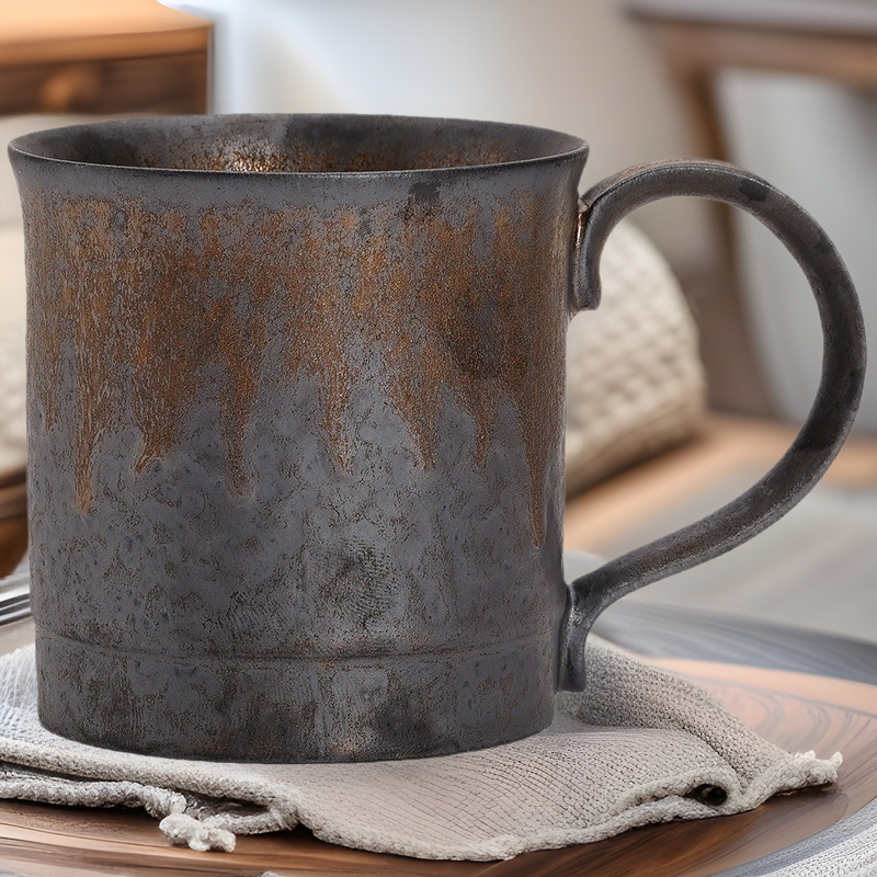Coarse ceramic cup iconic gold glaze Mark cup cup cup water cup hand…