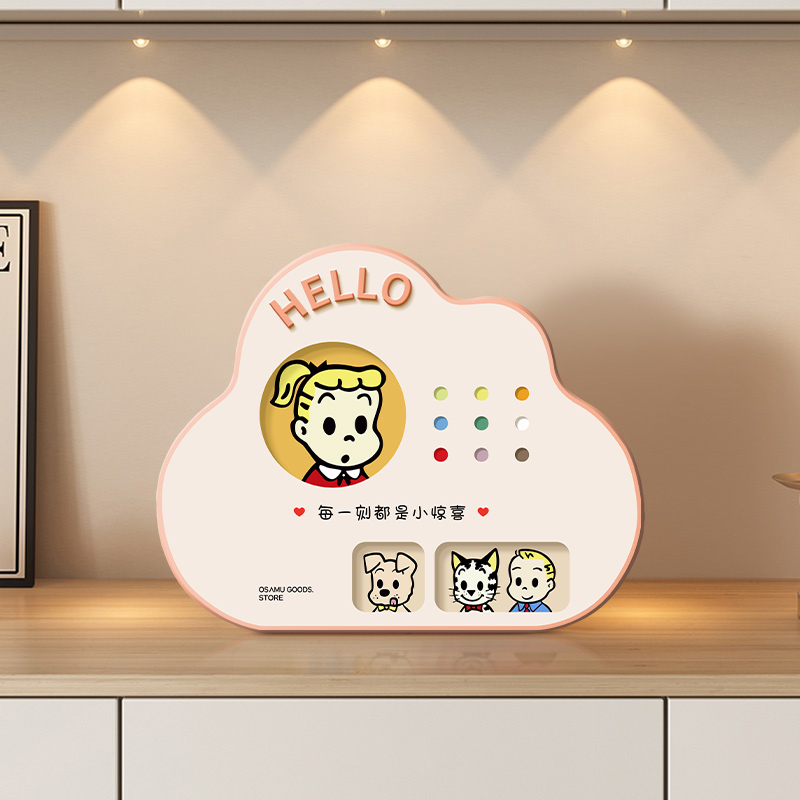 Harada Haru's Entryway Tabletop Small Ornaments 2025 New Cream-Style Bedroom Bedside Decorations Cartoon Figurines