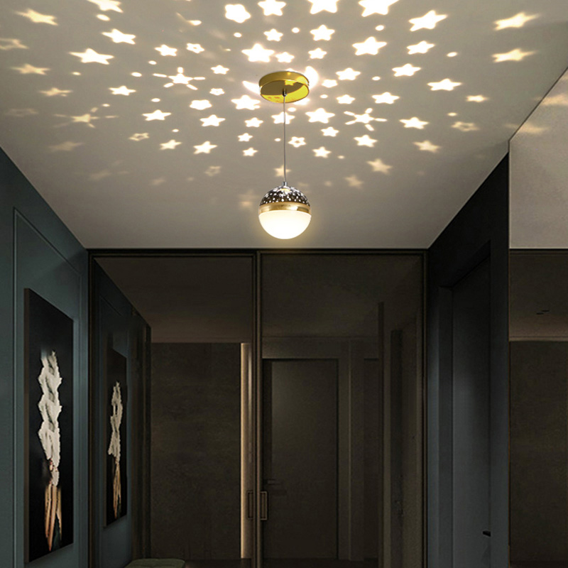 Corridor Aisle Light Creative and Unique 2025 New Trendy Designer Art Simple Single-Head Starry Small Pendant Light