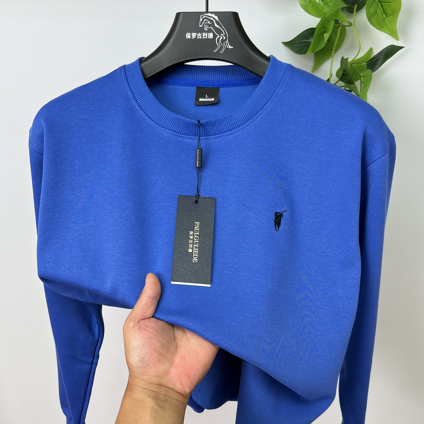 2025 Spring and Autumn New Paul Sweatshirt Men's Loose Round Neck Long Sleeve T-Shirt Unisex Top Trendy Brand Base Shirt